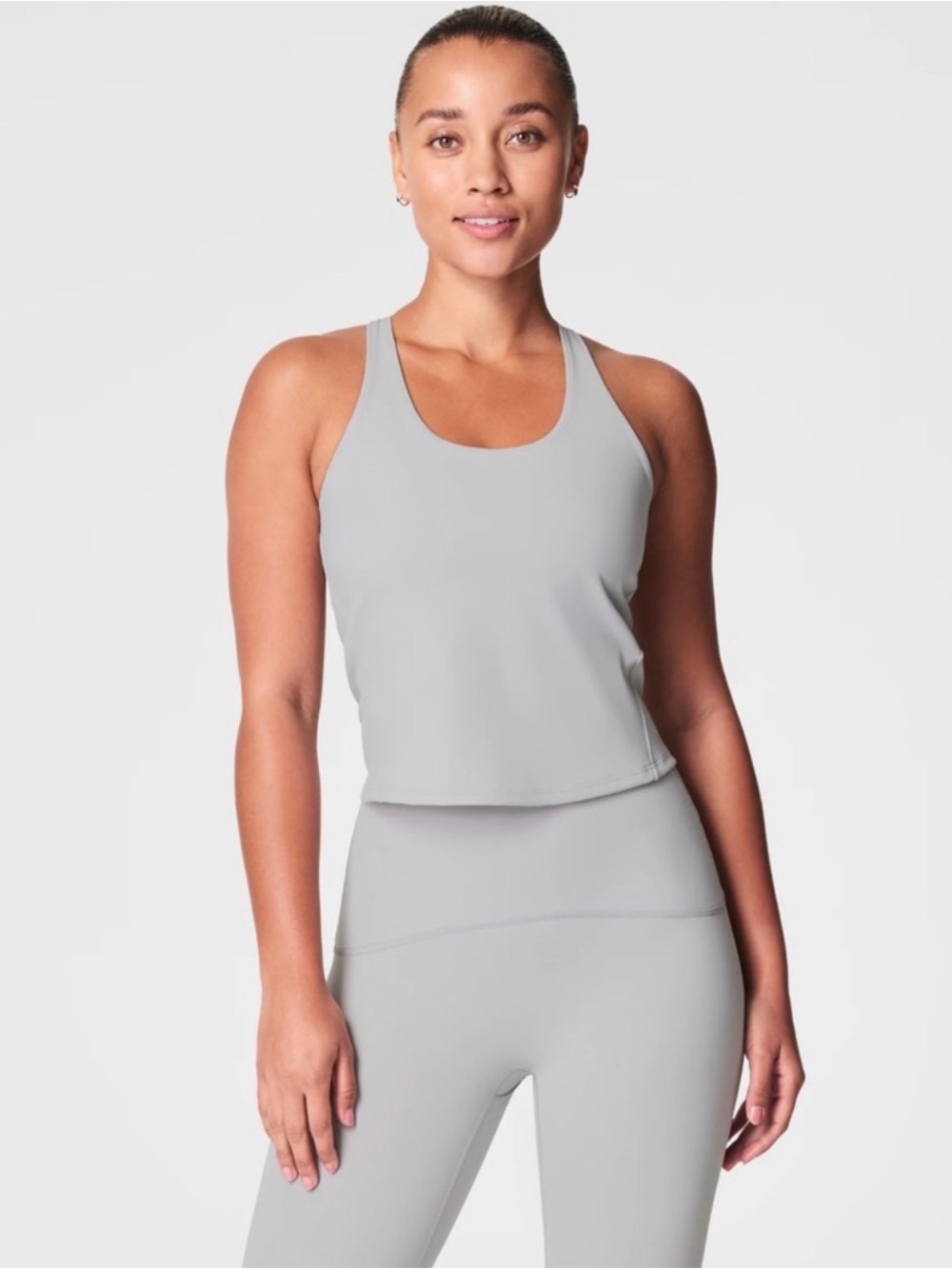 NWT Spanx Contour Crossback Shelf Tank - Cloudy Grey Small S